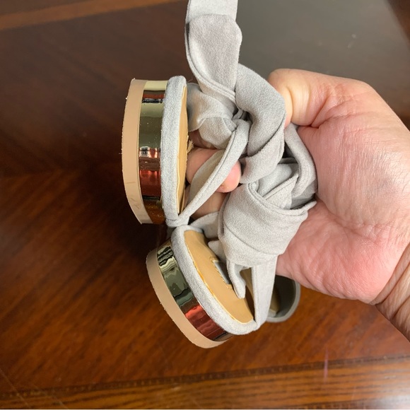 Forever 21 Faux Suede Pointy Ankle Wrap Flats - Picture 8 of 9